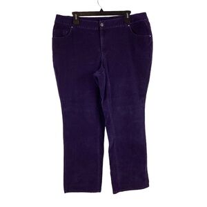 Lane Bryant Corduroy Pants Size 24 Dark Purple